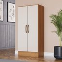 Ver imagem 1 de Armário Multiuso Layla Essence 2 Portas 3 Prateleiras 61cm Cinamomo-Off White Casa 812