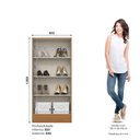 Ver imagem 3 de Armário Multiuso Layla Essence 2 Portas 3 Prateleiras 61cm Cinamomo-Off White Casa 812