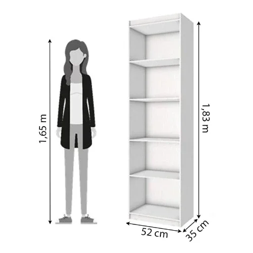 Ver imagem 2 de GUARDA ROUPA HERVAL PH 1711- COR BRANCO