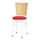 Ver imagem 5 de 6 Cadeiras para Mesa Branca Hawai Palha Cor:vermelho
