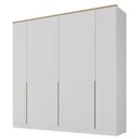 Ver imagem 2 de Guarda Roupa Casal 2,40m 6 Portas com Prateleiras 100% Mdf Cor:branco com Olmo