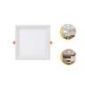 Kit 17 Painel Plafon Led Teto Embutir Quadrado 24w Bco / Pto - Branco - Bco Frio 650k - 110v/220v - 3