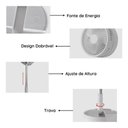 Ver imagem 6 de Ventilador Retrátil Recarregável de Mesa Usb Bateria 7200mah
