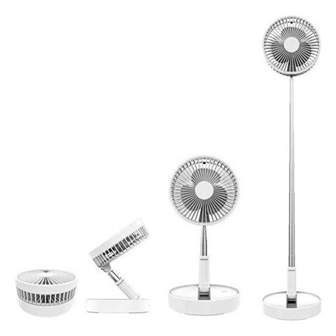 Ventilador Retrátil Recarregável de Mesa Usb Bateria 7200mah