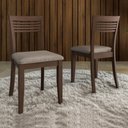 Ver imagem 6 de Mesa Madeira 160cm e 6 Cadeiras Rubia Linho Café F07 - Mpozenato