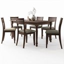 Ver imagem 1 de Mesa Madeira 160cm e 6 Cadeiras Rubia Linho Café F07 - Mpozenato