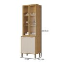 Ver imagem 4 de Cristaleira Colors 4 Portas 100% Mdf com Vidro Freijó/nazca - Kits Paraná