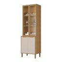 Ver imagem 2 de Cristaleira Colors 4 Portas 100% Mdf com Vidro Freijó/nazca - Kits Paraná