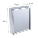 Ver imagem 4 de Armário Plástico com Perfil de Alumínio de Sobrepor 31 x 36 x 10 cm AL42 