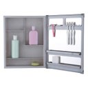 Ver imagem 3 de Armário Plástico com Perfil de Alumínio de Sobrepor 31 x 36 x 10 cm AL42 