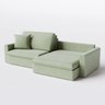 Sofá Cama Bélgica Retrátil e Reclínável 1,90m em Linho Columbia Premium Verde Militar - Home Mobily - 1