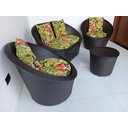Ver imagem 3 de Conjunto de Poltronas com Sofá Formato Redondo Extrtura Alumínio Fibra Sintética Área Externa Jardim