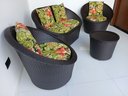 Ver imagem 3 de Conjunto de Poltronas com Sofá Formato Redondo Extrtura Alumínio Fibra Sintética Área Externa Jardim