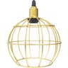 3 Pendentes Aramado Globo Luminária Lustre Retrô Balcão Dourado + 3 Lâmpada Led ST64 Vintage - 4