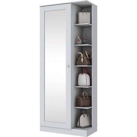 Sapateira Duetto 01 Porta Espelho Branco Hp - Henn