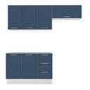 Ver imagem 2 de Armário de Cozinha Modulada Completa 3 Peças 200cm sem Tampo 100% Mdf Amara Politorno Móveis