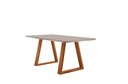 Ver imagem 3 de Conjunto Sala de Jantar Mesa Viena 140x80cm Tampo Retângular Vidro e 4 Cadeiras Maia Madeira Maciça