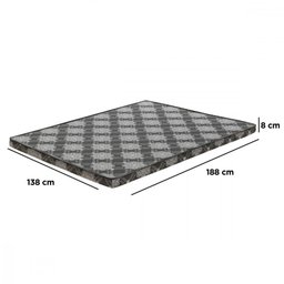 Colchão Colchonete Casal Iris D20 138x188x08 Cinza Estampado Prorelax Cinza - 2