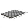 Colchão Colchonete Casal Iris D20 138x188x08 Cinza Estampado Prorelax Cinza - 2