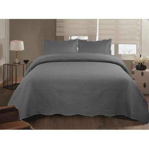 Jogo de Colcha Ultrassonic Urban Casal 220x240cm - Cinza