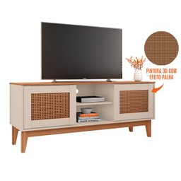 Rack Sala Safira para Tv até 55 Polegadas com Pés em Madeira - 3 Rack Sala Safira para Tv até 55 Polegadas com Pés em Madeira - 3