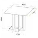 Ver imagem 3 de Mesa de Jantar 4 Lugares Bebel Mel/Blonde/Nude - Viero Móveis