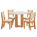 Ver imagem 2 de Mesa de Jantar 4 Lugares Bebel Mel/Blonde/Nude - Viero Móveis