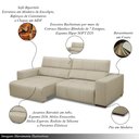 Ver imagem 3 de Sofá Decorativo Barbosa 3 Lugares Sala de Estar 250cm Reclinável e Retrátil Couro Bege G88 - Gran Be