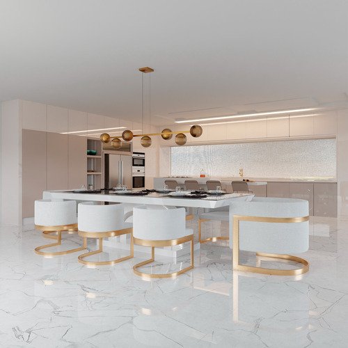 Lustre Jabuticaba Pendente 7 Globos Vidro com Lampadas Branco Quente - Bivolt - Dourado/ambar - 110v