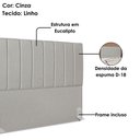 Ver imagem 6 de Cabeceira e Recamier Bau Casal 140 Cm Dalia Linho Cinza Artte