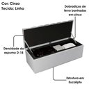Ver imagem 5 de Cabeceira e Recamier Bau Casal 140 Cm Dalia Linho Cinza Artte
