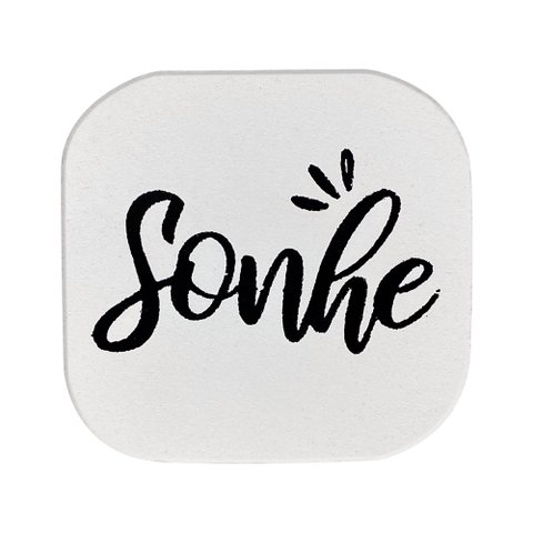 Suporte Decorativo de Madeira Sonhe Branco 6x6x5 cm - D’Rossi