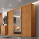 Ver imagem 1 de Guarda-Roupa Casal MDF com Espelho 3 Portas 6 Gavetas Soberano Marrom/Cinamomo
