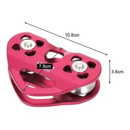 Polia Dupla Rolamentada 30kn Aço Corda Tirolesa En 12278 - 5