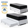 Cama Box com Colchão de Espuma D45 Pillow Top Suport Prime + Auxiliar de Espuma Unique Solteiro 88cm - 3