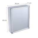 Ver imagem 4 de Armário Plástico com Perfil de Alumínio de Sobrepor 36 x 45 x 11 cm AL42 