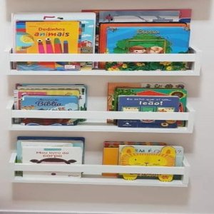 Prateleira Revisteiro de parede para livros infantil 3 peça