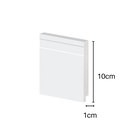 Ver imagem 2 de Kit Rodape Poliestireno 10cm Frisado Arquitech 24metros (10 Barras)
