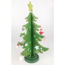 Ver imagem 3 de Árvore Enfeite de Natal Madeira 3d e Pingentes 18x14cm Pequena Wincy