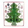Árvore Enfeite de Natal Madeira 3D e Pingentes 18x14CM Pequena Wincy - 1