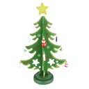 Ver imagem 2 de Árvore Enfeite de Natal Madeira 3d e Pingentes 18x14cm Pequena Wincy