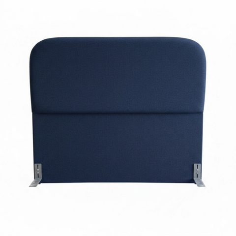 Cabeceira de Cama Box Casal 140cm Orgânica Azul Marinho - Veludo
