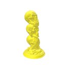 Ver imagem 1 de Caveira Tripla Não Ouço Não Falo Não Vejo Decoração 3d:amarelo
