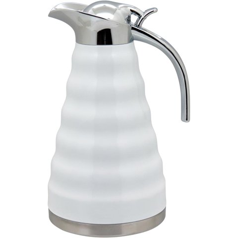MULLER GARRAFA TÉRMICA 27x17x15cm 1,6L INOX BRANCO PAREDE DUPLA