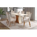 Ver imagem 1 de Mesa de Jantar Luiza 160 C. Vidro 6 Cad. Malu Linho - Henn