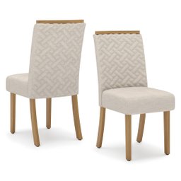 Mesa de Jantar Luiza 160 C. Vidro 6 Cad. Malu Linho - Henn - 5