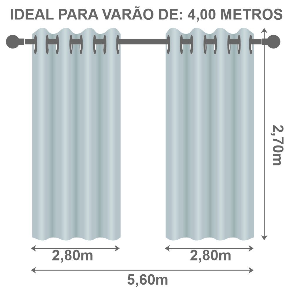 Cortina Voil Gaze Linho 5,60m X 2,70m Porta Luxo Sala Quartar Moderno Modelo Grande Bege - 6