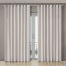 Cortina Voil Gaze Linho 5,60m X 2,70m Porta Luxo Sala Quartar Moderno Modelo Grande Bege - 1