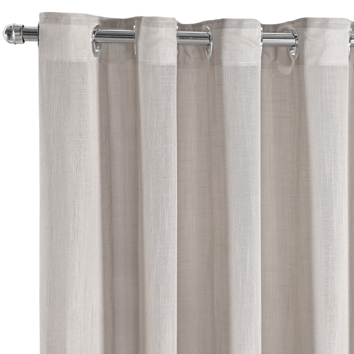 Cortina Voil Gaze Linho 5,60m X 2,70m Porta Luxo Sala Quartar Moderno Modelo Grande Bege - 2