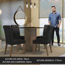 Ver imagem 4 de Conjunto Sala de Jantar Mesa Tampo de Madeira 4 Cadeiras Rustic/preto/oxford Livia Madesa